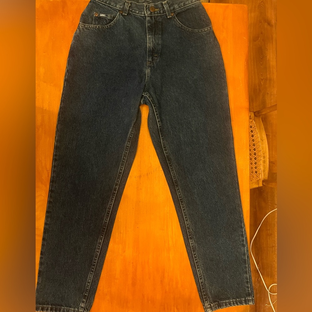 Vintage Lee High Rise Straight Leg Jeans Dark Wash 26 x 32